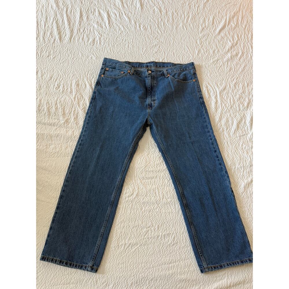 Levis‎ 505 Regular Fit Straight Leg Blue Denim Jeans Mens W42 L29 00505-4891
